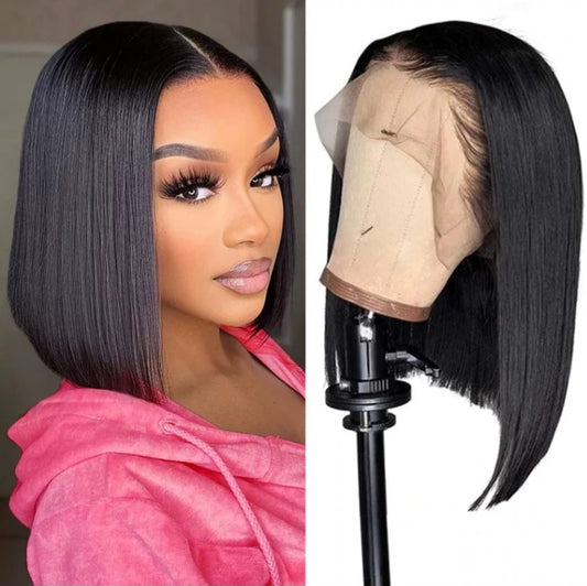 ✨ Bresilienne 10" Brazilian Glueless Frontal Lace Short Straight Bob Wig