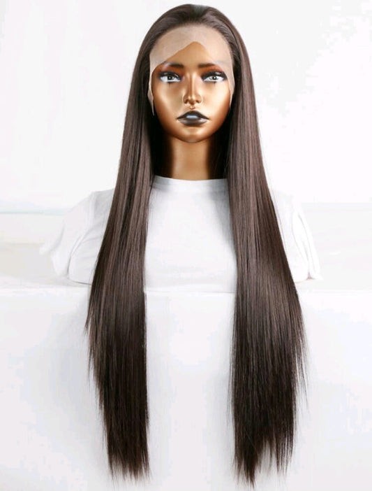 ✨ Sleek Straight Lace Front Wig - Human Blend ✨