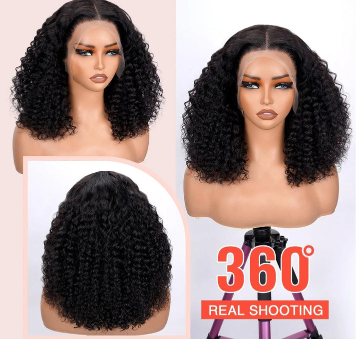 ✨ Luxe 5×5 Glueless Curly Wig - 100% Human Hair ✨