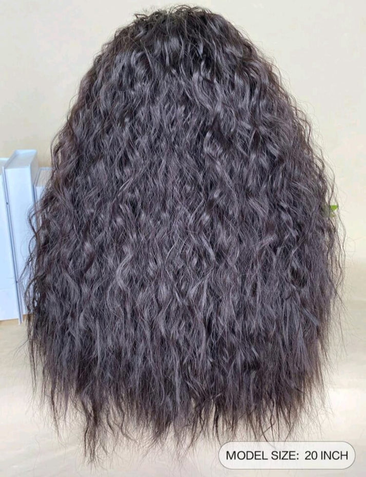 ✨ Dark Brown Headband Wig - Human Blend ✨