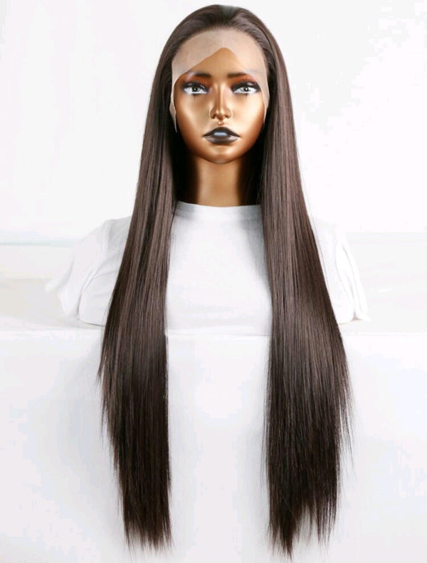 ✨ Sleek Straight Lace Front Wig - Human Blend ✨